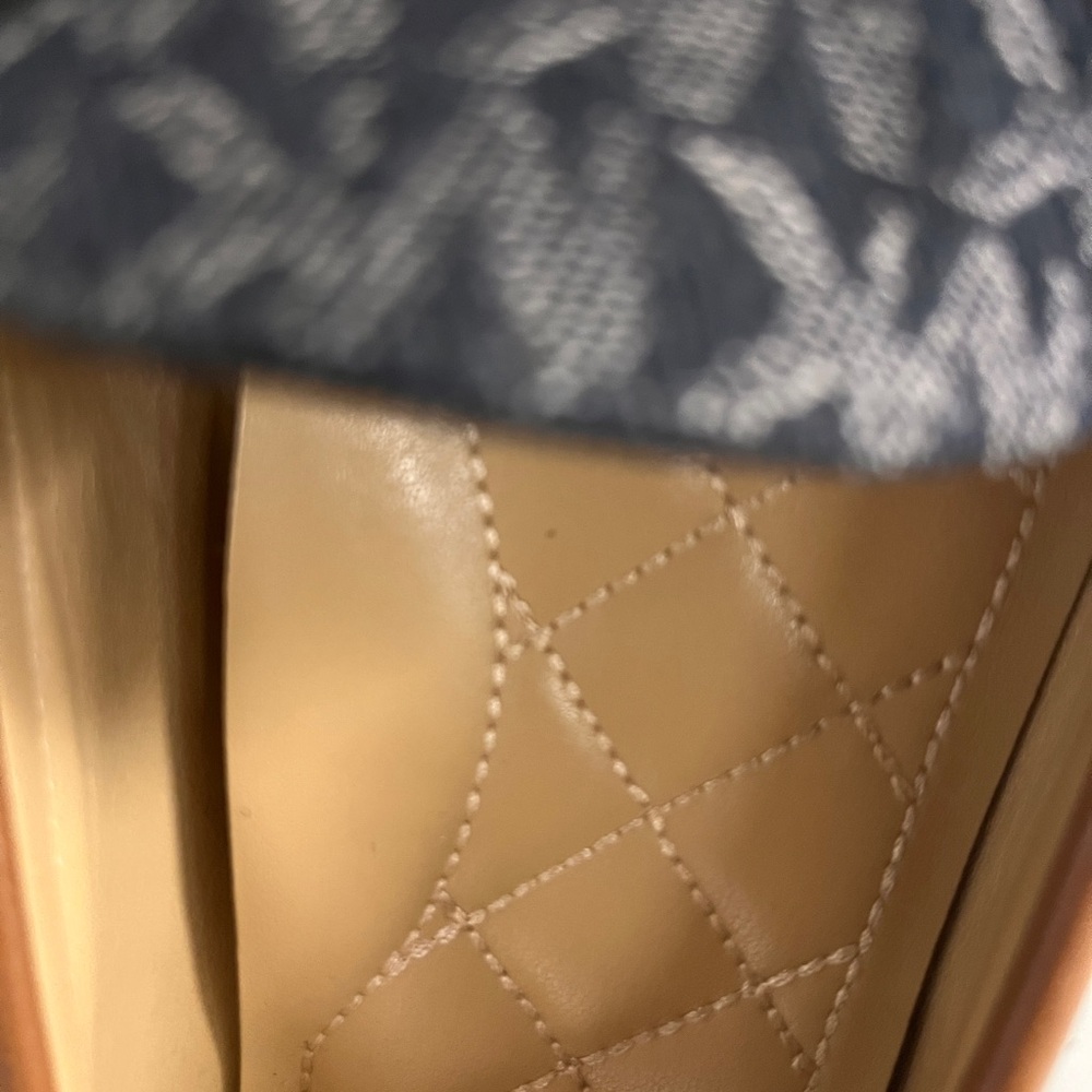 Black Friday NEW Michael Kors  BLACK & GREY, tan leather Juliette Flats. Size 8. - Picture 11 of 13